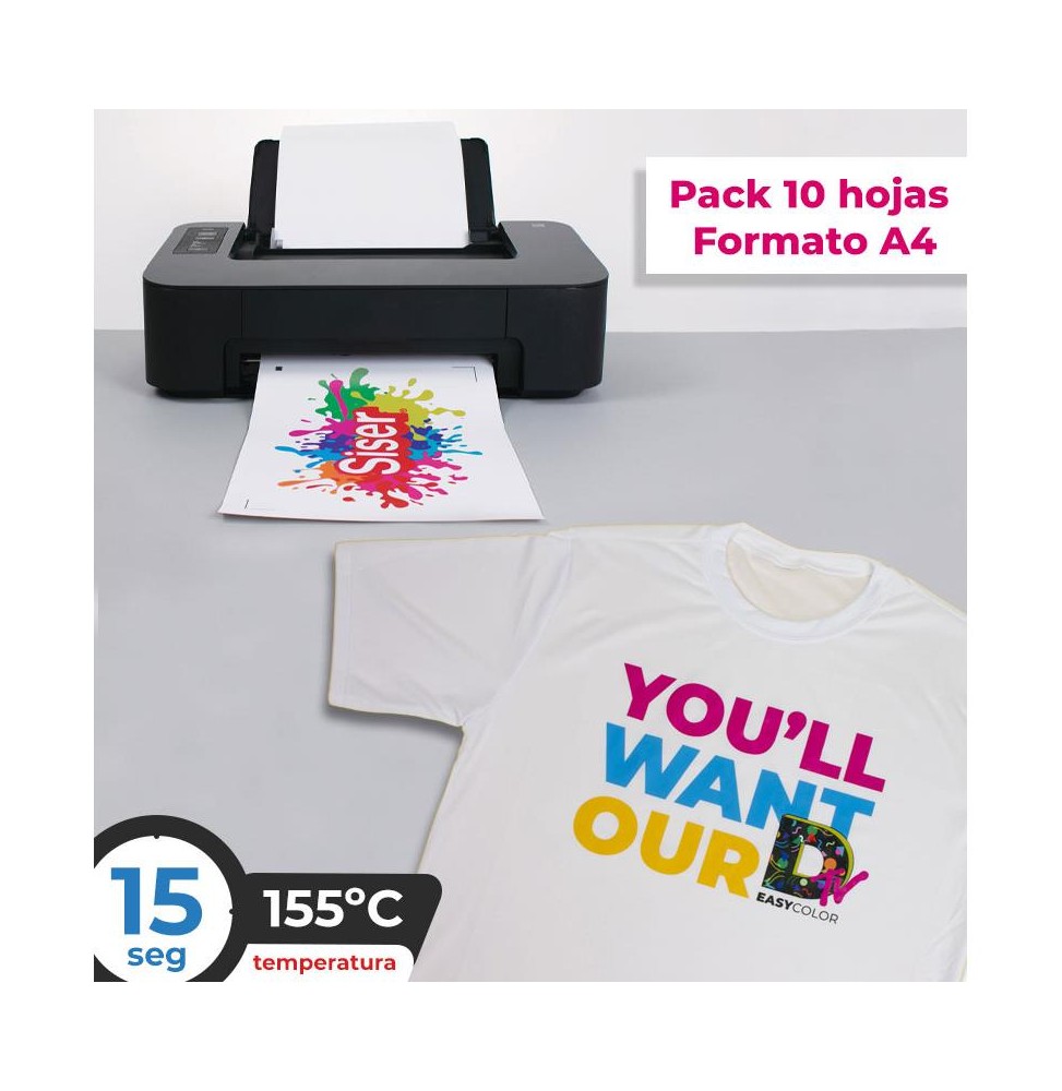 Siser EasyColor Pack 10 hojas Formato A4