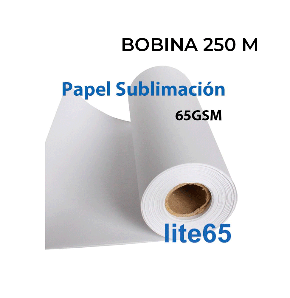 Papel Sublimación Lite con adhesivo 65gsm SIN caja