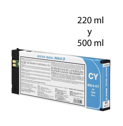 [001149] Cartucho EcoSol-MAX 3 Cyan (220ml)