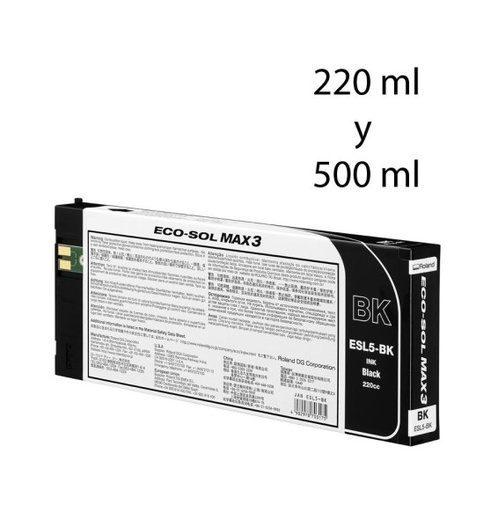 [001155] Cartucho EcoSol-MAX 3 Negro (220ml)