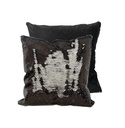 Funda cojín lentejuelas negro 40x40