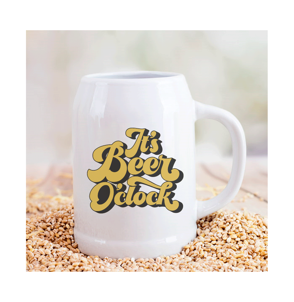 Jarra de cerveza blanca 500ml