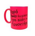 Taza para sublimación cerámica rosa flúor mate