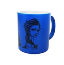Taza para sublimación cerámica azul flúor mate