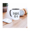 Taza para sublimación cerámica interior y asa gris claro