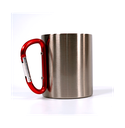 Taza de metal con asa mosquetón + caja