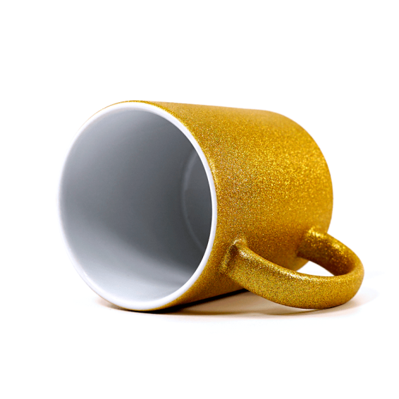 Taza sublimación cerámica con glitter 11 Oz