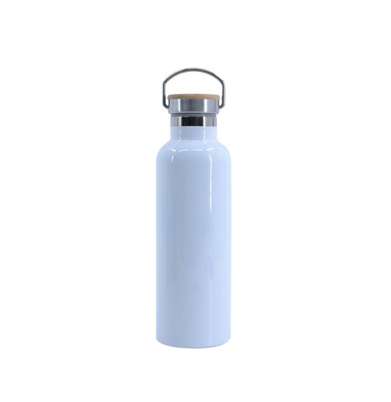 Botella portátil de acero inoxidable con asa