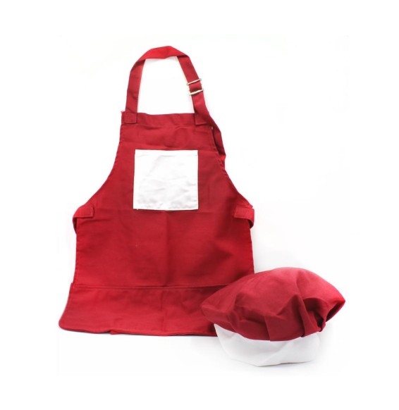 Set delantal y gorro para niño