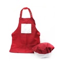 Set delantal y gorro para niño