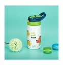 Botella de metal infantil 350 ml con pajita
