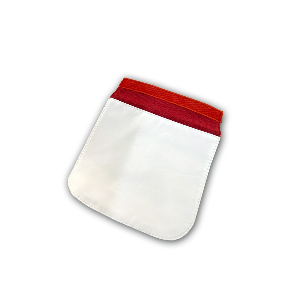 Solapa roja para mochila térmica niño sublimable