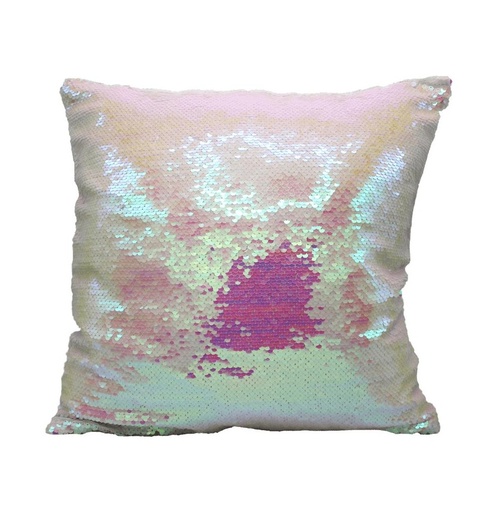 [004849] Funda cojín lentejuelas rosa 40x40 cm