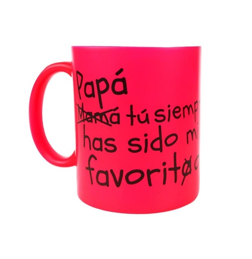 [004806] Taza para sublimación cerámica rosa flúor mate