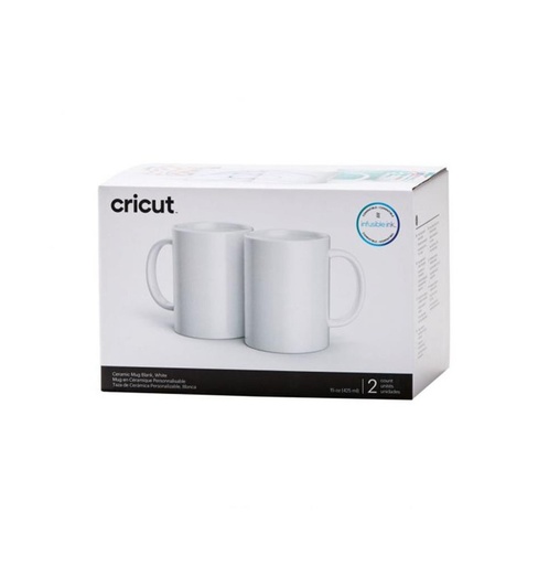 [012468] Pack de 2 tazas cerámicas blancas de Cricut