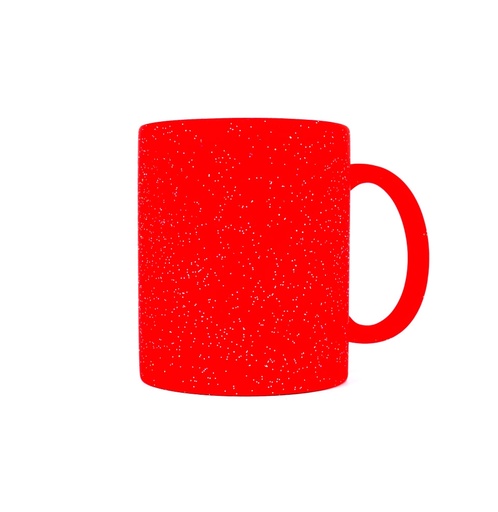 [013619] Taza cerámica mágica rojo glitter + caja