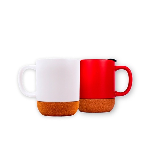 Taza cerámica con base de corcho 11oz