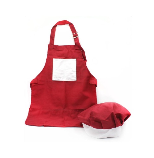Set delantal y gorro para niño