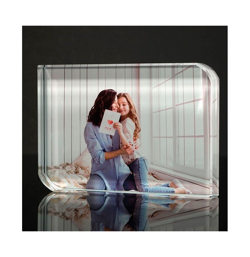 Fotocristal para sublimar con bordes redondeados