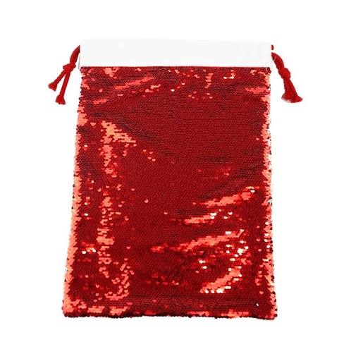 [006624] Saco navidad lentejuelas rojo sublimación