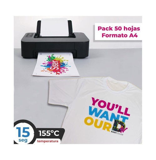 [013121] Siser EasyColor Pack 50 hojas Formato A4