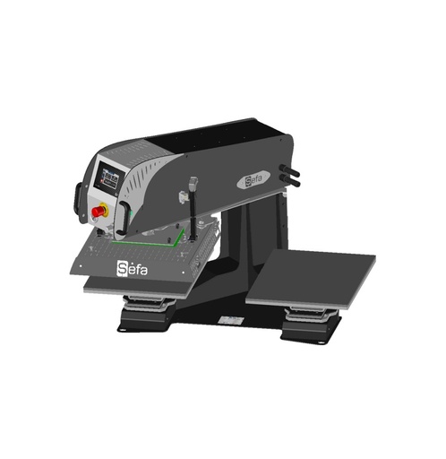 [007266] Plancha DUPLEX LITE 40x50 NEUMATICA+ROTACION V3