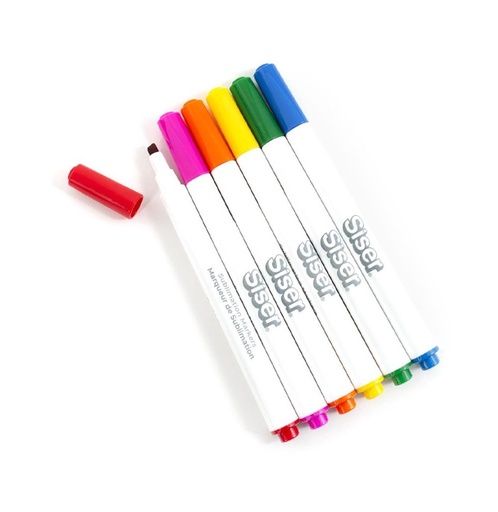 [012894] Pack de 6 rotuladores de sublimación - colores básicos