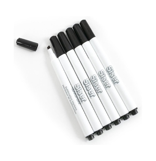 [012896] Rotuladores negro puntas variadas pack 6 uds.